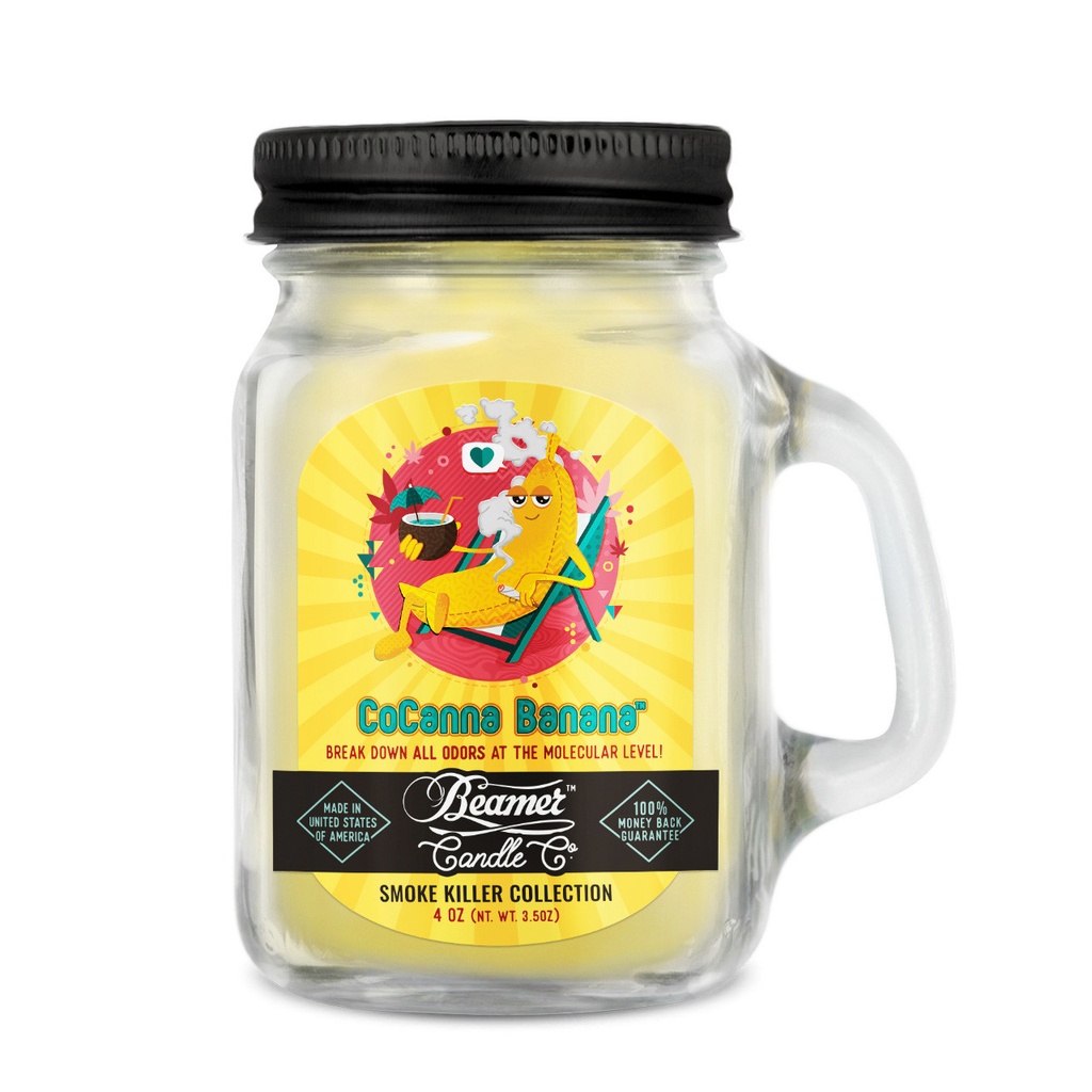 Candle Beamer Double Shot Smoke Killer Collection CoCanna Banana Small Glass Mason Jar 4oz