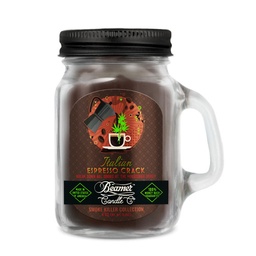 [skh3016] Candle Beamer Double Shot Smoke Killer Collection Italian Espresso Crack Small Glass Mason Jar 4oz