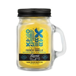 [skh7005] Candle Beamer Double Shot Aromatic Home Series French Vanilla Small Glass Mason Jar 4oz