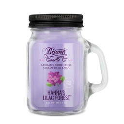 [skh7006] Candle Beamer Double Shot Aromatic Home Series Hanna's Lilac Forest Small Glass Mason Jar 4oz