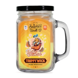 [skh4001] Candle Beamer TrippyWick Series Back in the Day Orange Creamsicle Large Glass Mason Jar 12oz