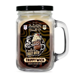 [skh4006] Candle Beamer TrippyWick Series F*#k3d Up Root Beer Large Glass Mason Jar 12oz