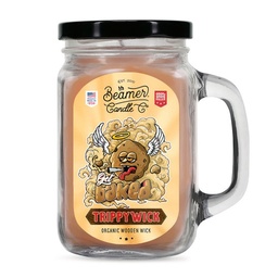 [skh4007] Candle Beamer TrippyWick Series Get Baked Large Glass Mason Jar 12oz