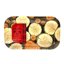 [mq207] Rolling Tray Canadian Lumber Log Pile Medium