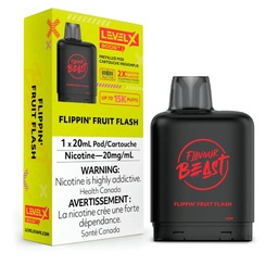 [fvb1505b] *EXCISED* Disposable Vape Flavour Beast Level X Boost Pod Flippin' Fruit Flash 20ml Box of 6