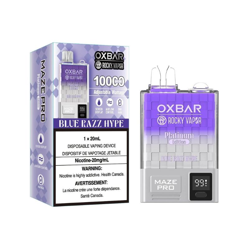 *EXCISED* Disposable Vape Oxbar Maze Pro 10K Blue Razz Hype Box of 5