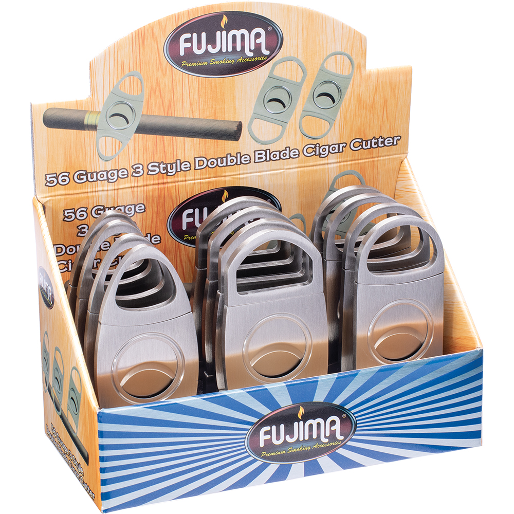 Rolling Accessory Fujima Cigar Cutter Stainless Steel 56 Gauge Box of 12