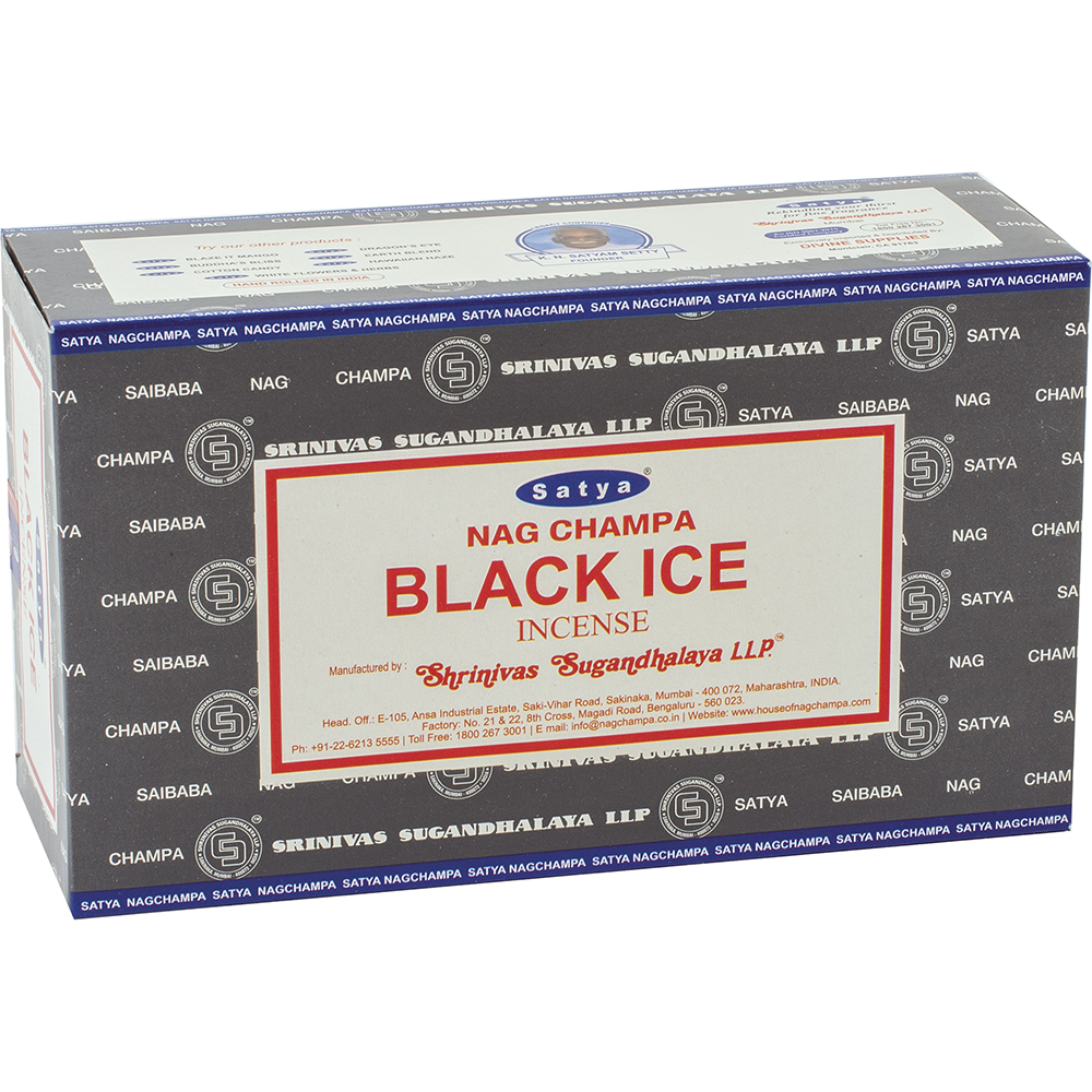 Incense Satya Black Ice  15g Box of 12