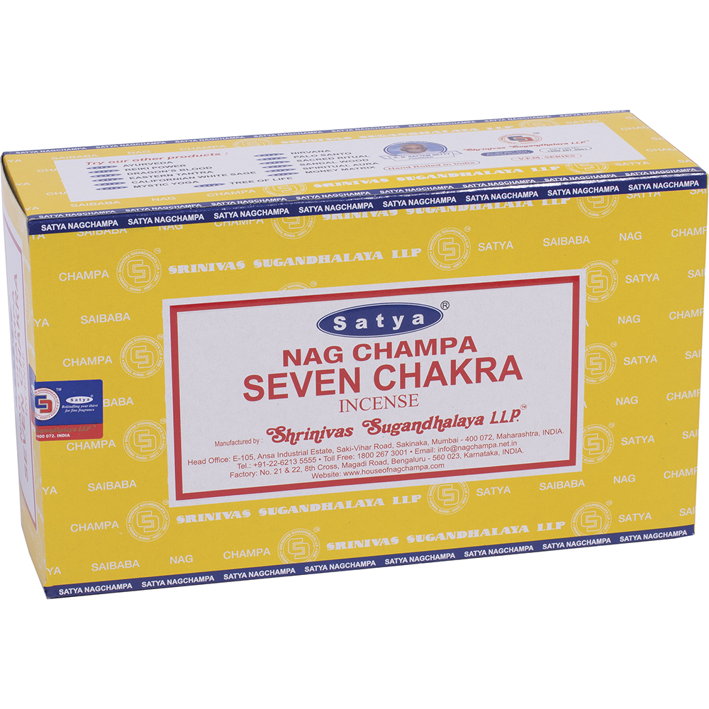 Incense Satya Seven Chakras  15g Box of 12