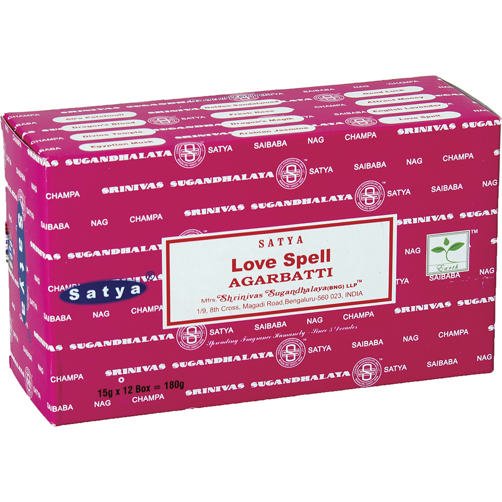 Incense Satya Love Spell  15g Box of 12