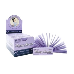 [bzs010b] Filter Tips Blazy Susan Perforated Purple Box of 25