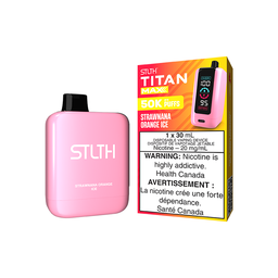 [sth3117b-fd] Federal *EXCISED* Disposable Vape STLTH Titan Max 50K Strawnana Orange Ic Box of 4