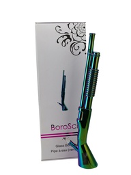 [bsb024] Glass Bong Borosci Metallic Shotgun 25"