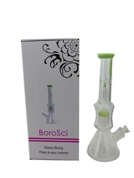 [bsb026] Glass Bong Borosci Pyramic Tree Perk 17" Slyme