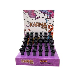 [kmga010b] Glass Stem Karma Wavy Series Flush Mount Box of 36