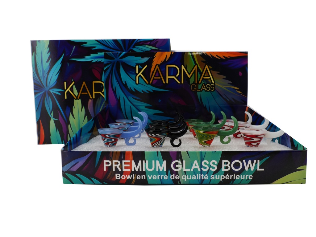 Glass Bowl Karma Horned Reversal 14mm Box of 12