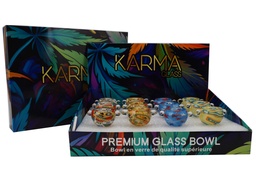 [kmgb027b] Glass Bowl Karma Lasting Impression Series 14mm Box of 12
