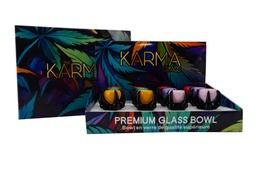 [kmgb028b] Glass Bowl Karma Scepter Neon 14mm Box of 6