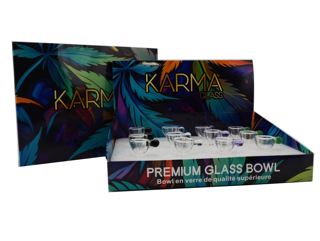Glass Bowl Karma Thick Cone 14mm Box of 12