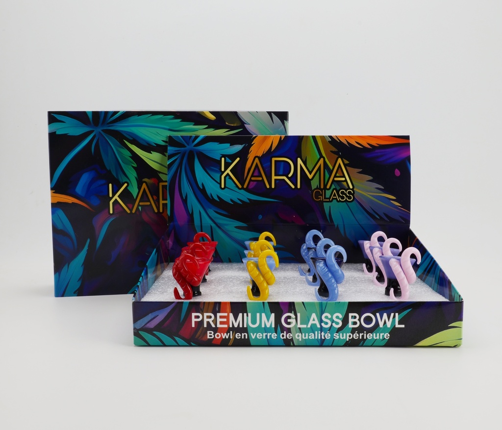 Glass Bowl Karma Crayon Horn 14mm Box of 12