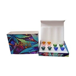 [kmgb037b] Glass Bowl Karma Vase Series 14mm Box of 12