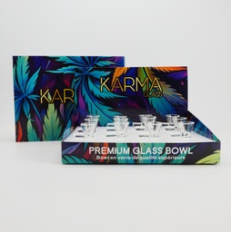 [kmgb039b] Glass Bowl Karma My Cone 14mm Box of 12