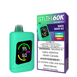 [sth3320b-on] Ontario *EXCISED* Disposable Vape STLTH 60K White Grape Ice Box of 4