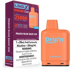 [dpv1501b-ab] Alberta *EXCISED* Nicotine Pod Drip'n Level X Boost G2 Peach Blue Razz Ice Box of 6