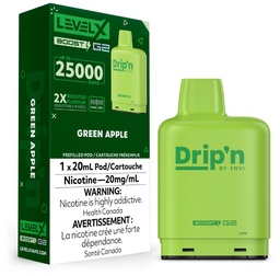[dpv1503b-ab] Alberta *EXCISED* Nicotine Pod Drip'n Level X Boost G2 Green Apple Box of 6