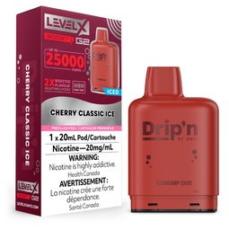 [dpv1505b-ab] Alberta *EXCISED* Nicotine Pod Drip'n Level X Boost G2 Cherry Classic Box of 6