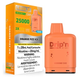 [dpv1509b-ab] Alberta *EXCISED* Nicotine Pod Drip'n Level X Boost G2 Orange Fizz Box of 6