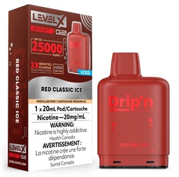 [dpv1504b-mb] Manitoba *EXCISED* Nicotine Pod Drip'n Level X Boost G2 Red Classic Box of 6