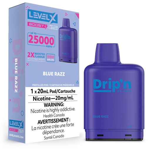 Alberta *EXCISED* Nicotine Pod Drip'n Level X Boost G2 Blue Razz Box of 6
