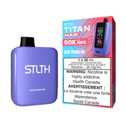 [sth3103b-mb] Manitoba *EXCISED* Disposable Vape STLTH Titan Max 50K Blue Peach Ice Box of 4