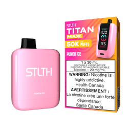 [sth3111b-mb] Manitoba *EXCISED* Disposable Vape STLTH Titan Max 50K Punch Ice Box of 4