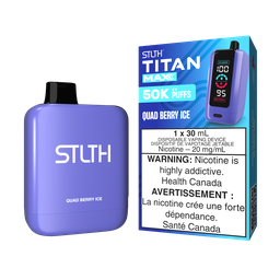 [sth3112b-mb] Manitoba *EXCISED* Disposable Vape STLTH Titan Max 50K Quad Berry Ice Box of 4