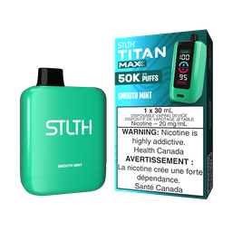 [sth3114b-mb] Manitoba *EXCISED* Disposable Vape STLTH Titan Max 50K Smooth Mint Box of 4