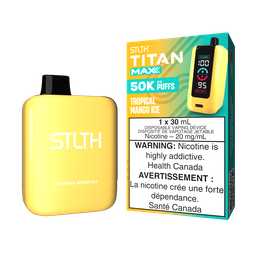 [sth3118b-mb] Manitoba *EXCISED* Disposable Vape STLTH Titan Max 50K Tropical Mango Ice Box of 4