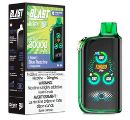 [dpv1426b-mb] Manitoba *EXCISED* Disposable Vape Drip'n Envi Fasta Blast 30K Sour Series Blue Razz Ice (Sour) Box of 5