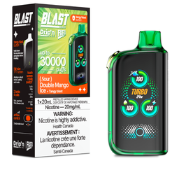 [dpv1427b-mb] Manitoba *EXCISED* Disposable Vape Drip'n Envi Fasta Blast 30K Sour Series Double Mango Ice (Sour) Box of 5