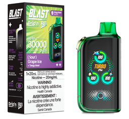 [dpv1428b-mb] Manitoba *EXCISED* Disposable Vape Drip'n Envi Fasta Blast 30K Sour Series Grape Ice (Sour) Box of 5