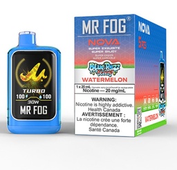Ontario *EXCISED* Disposable Vape Mr Fog NOVA Blue Razz Steezy Watermelon Box of 5