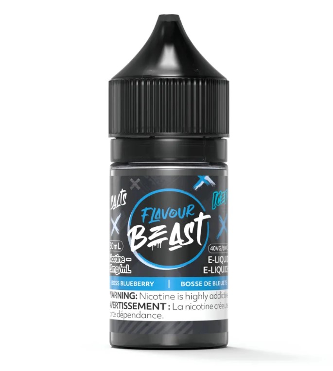 Manitoba *EXCISED* Nicotine Liquid Flavour Beast Salt Boss Blueberry Iced