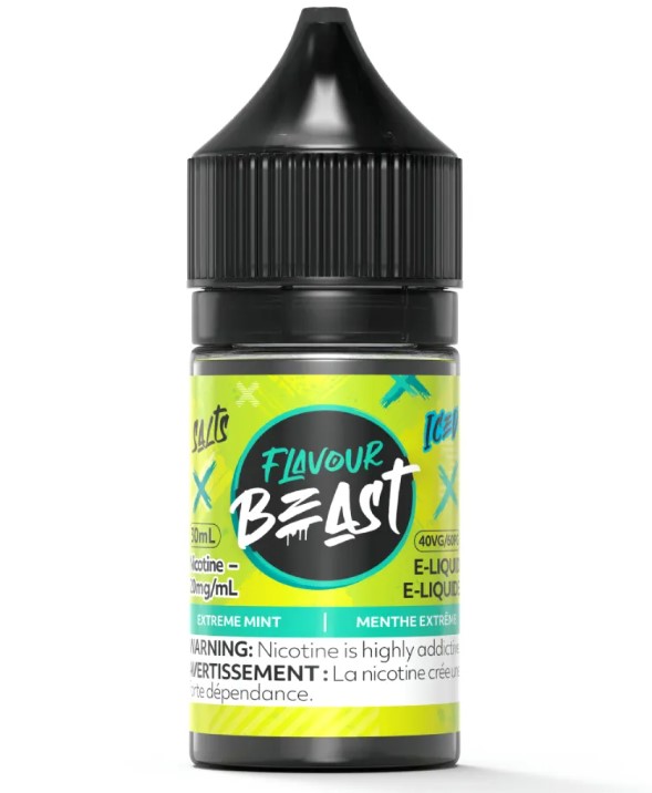 Manitoba *EXCISED* Nicotine Liquid Flavour Beast Salt Extreme Mint Iced