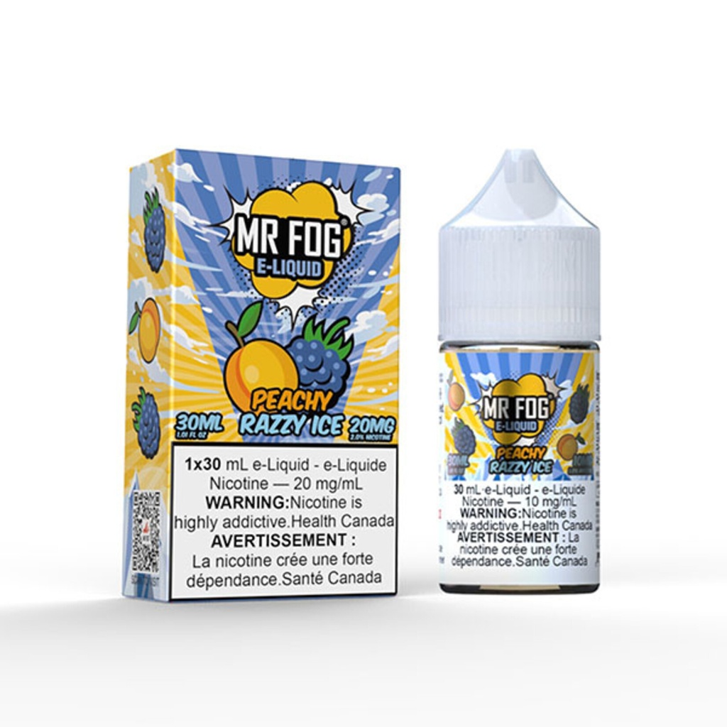 Manitoba *EXCISED* Nicotine Liquid Mr Fog Salt Peachy Razzy Ice