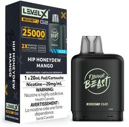 [fvb1518b-mb] Manitoba *EXCISED* Nicotine Pod Flavour Beast Level X Boost G2 Hip Honeydew Mango Box of 6