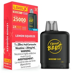[fvb1520b-ab] Alberta *EXCISED* Nicotine Pod Flavour Beast Level X Boost G2 Lemon Squeeze Box of 6