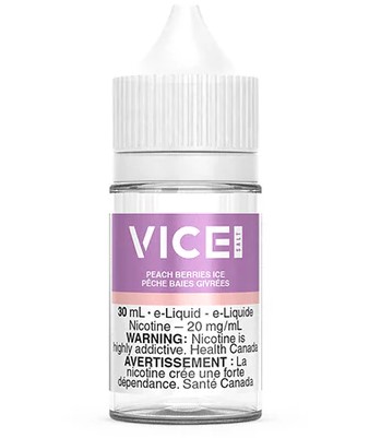 Ontario *EXCISED* Nicotine Liquid Vice Salt 30ml Peach Berries Ice