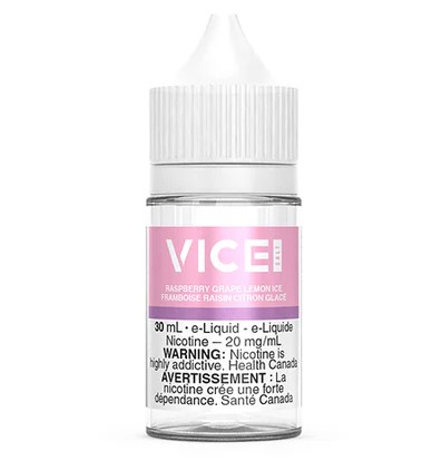 Federal *EXCISED* Nicotine Liquid Vice Salt 30ml Raspberry Grape Lemon Ice