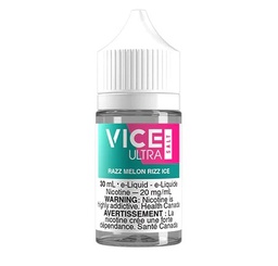 [jsvi2009-mb] Manitoba *EXCISED* Nicotine Liquid Vice Ultra Salt 30ml Razz Melon Rizz Ice